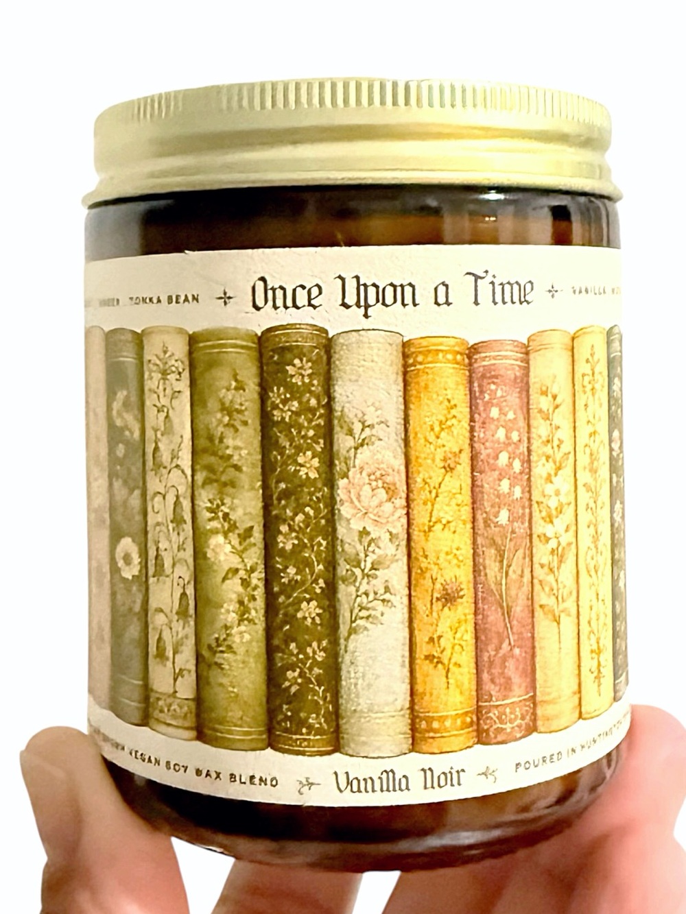 Leoben Company Once Upon A Time Vanilla Noir Luxury Scented Candle - Books